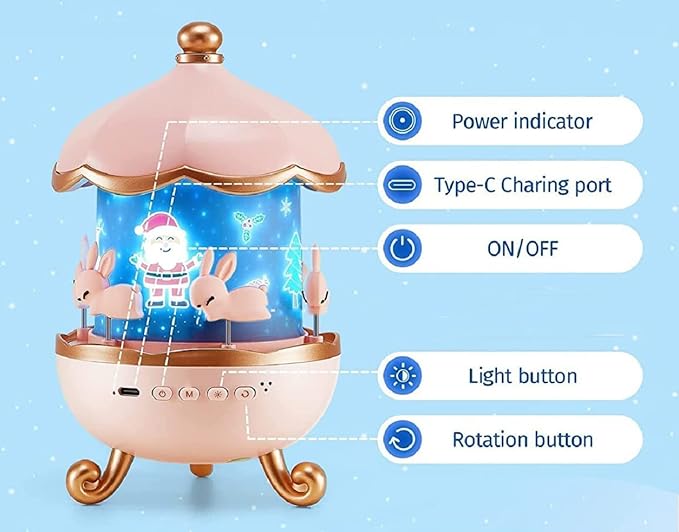 Bunny's Carousel Night Projection Lamp