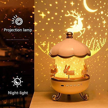 Bunny's Carousel Night Projection Lamp
